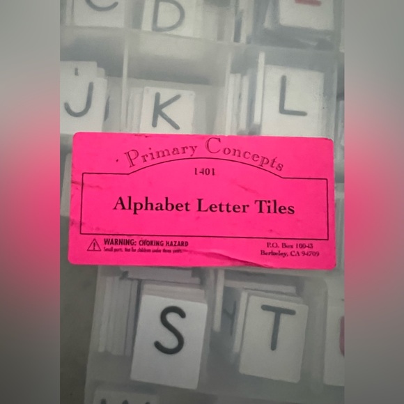 Primary Concepts Educational Alphabet Tiles & Holder Case Lot Of 388 Homeschool - Picture 3 of 14